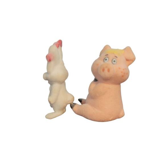 Vintage 1985 McDonalds Phil Mendes KissyFur Happy Meal Figure Rabbit Pig  Flock - Picture 4 of 5